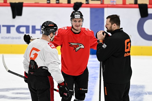 Раскатка «Авангарда» перед матчем с ЦСКА