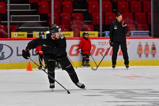 Тренировка воспитанников Хоккейной Академии «Авангард» 2019 года рождения на G-Drive Арене