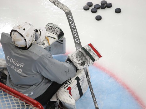 Раскатка «Авангарда» перед матчем с «Барысом»