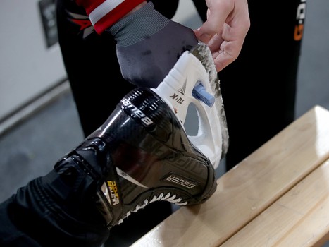 Тренировка «Авангарда» в Екатеринбурге перед третьим матчем серии с «Автомобилистом»