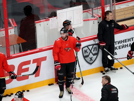 Раскатка «Авангарда» перед матчем с «Металлургом»