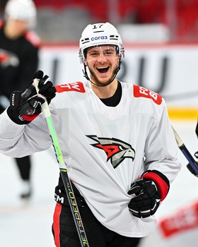 Раскатка «Авангарда» перед матчем в Екатеринбурге