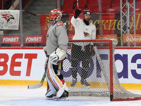 Раскатка «Авангарда» перед матчем с «Витязем»