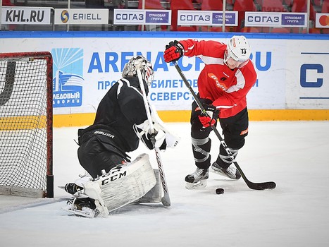Раскатка "Авангарда" перед выездным матчем с "Северсталью"