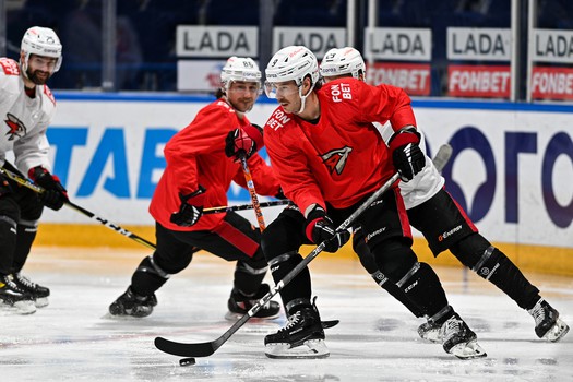 Раскатка «Авангарда» перед матчем в Ярославле