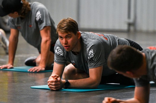 Тренировка «Авангарда» перед матчем в Казани