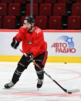 Тренировка «Авангарда» перед матчем с «Автомобилистом»