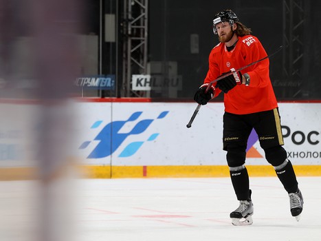 Тренировка «Авангарда» перед матчем с «Салаватом Юлаевым»