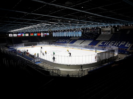 Тренировка «Авангарда» перед матчем в Новосибирске