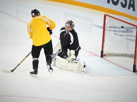 Раскатка "Авангарда" перед матчем с "Металлургом" Нк