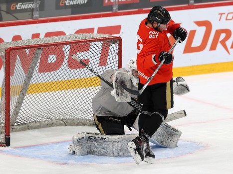 Раскатка «Авангарда» перед четвёртым матчем серии с «Металлургом»