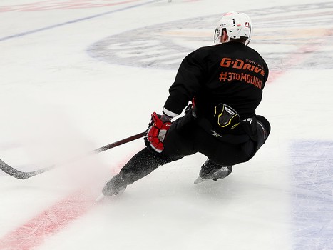 Тренировка «Авангарда» перед четвёртым матчем серии с «Металлургом»