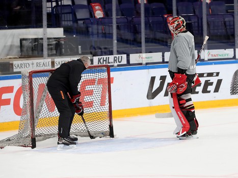Тренировка «Авангарда» перед пятым матчем серии с «Ак Барсом»