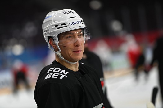 Тренировка «Авангарда» перед матчем в Магнитогорске