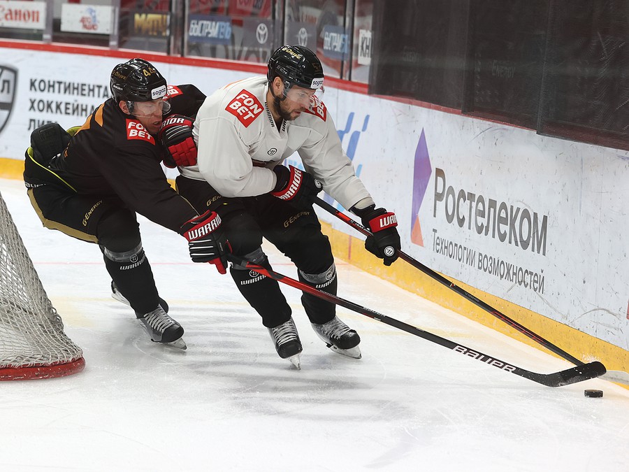 Раскатка «Авангарда» перед матчем с рижским «Динамо»