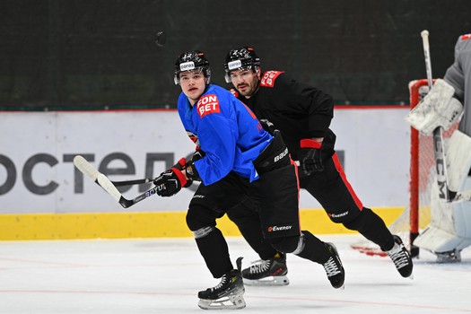 Тренировка «Авангарда» перед матчем с «Металлургом»