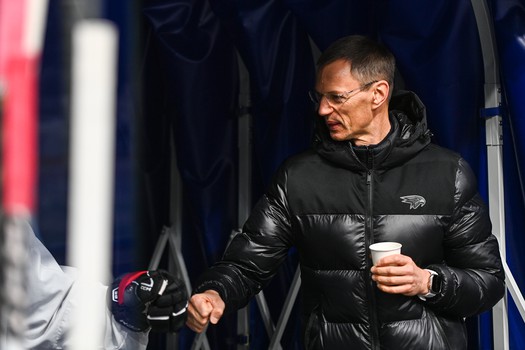 Раскатка «Авангарда» перед матчем в Уфе