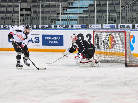 Раскатка "Авангарда" перед матчем с "Нефтехимиком"