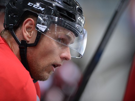 Первая тренировка ХК "Авангард" на льду "Арены Омск" в сезоне 2014/15