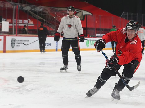 Раскатка «Авангарда» перед матчем с «Барысом»