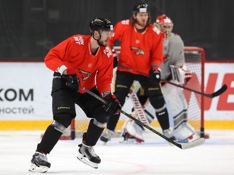 Тренировка «Авангарда» перед матчем с «Салаватом Юлаевым»