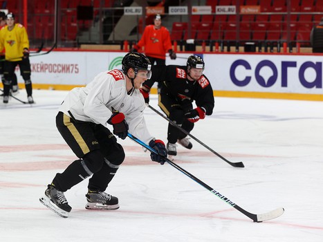 Раскатка «Авангарда» перед матчем с «Металлургом»