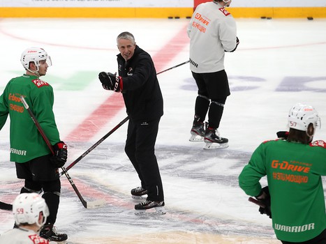 Тренировка «Авангарда» перед третьим матчем серии с «Металлургом»