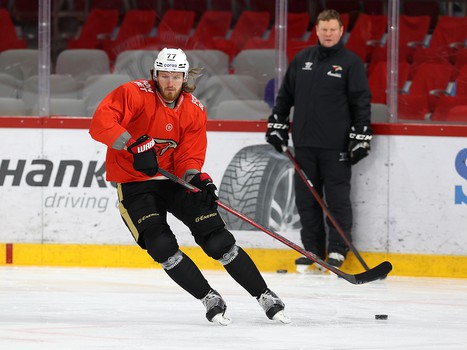 Раскатка «Авангарда» перед матчем в Екатеринбурге