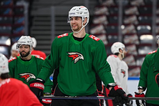 Раскатка «Авангарда» перед третьим матчем серии с «Металлургом» в Магнитогорске