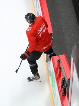 Раскатка «Авангарда» перед матчем с рижским «Динамо»