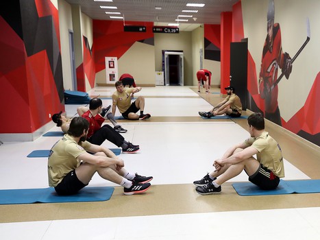 Открытая тренировка «Авангарда» перед домашними матчами финала Кубка Гагарина