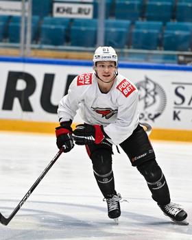 Раскатка «Авангарда» перед матчем в Астане