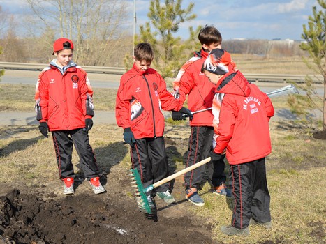 Субботник у "Арены Омск"