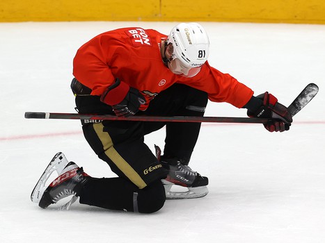 Тренировка «Авангарда» перед матчем в Новосибирске