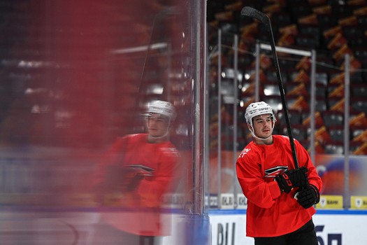 Раскатка «Авангарда» перед матчем в Магнитогорске