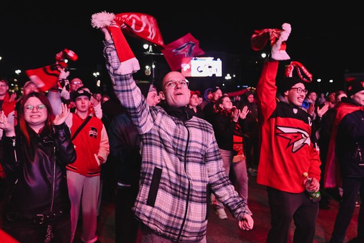 Фан-зона «Авангарда» на Пешеходном Любинском