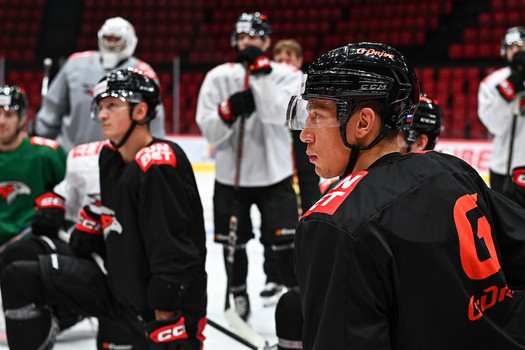 Раскатка «Авангарда» перед матчем с «Локомотивом»