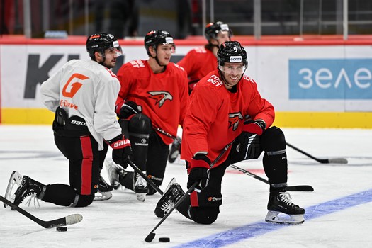 Раскатка «Авангарда» перед матчем с «Салаватом Юлаевым»