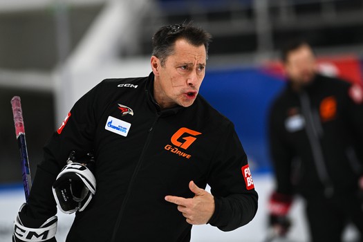 Раскатка «Авангарда» перед матчем в Тольятти