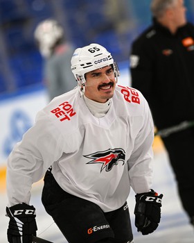 Тренировка «Авангарда» перед матчем в Нижнекамске