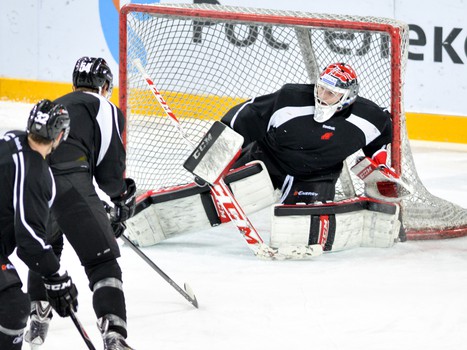 Раскатка "Авангарда" перед домашним матчем против "Медвешчака"
