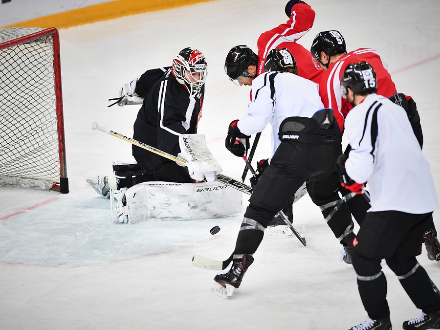 Раскатка "Авангарда" перед матчем со СКА