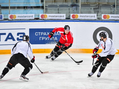 Раскатка "Авангарда" перед матчем с ХК "Сочи"