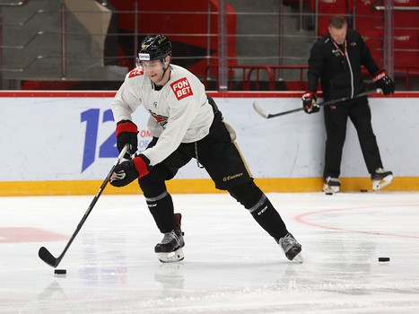 Раскатка «Авангарда» перед матчем с «Витязем»