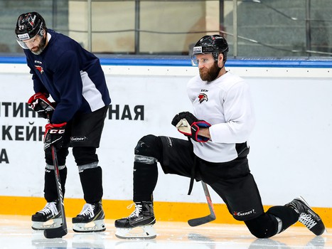 Раскатка «Авангарда» перед третьим матчем серии с «Барысом»