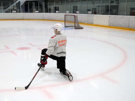 Тренировка «Авангарда» перед первым матчем серии с «Ак Барсом»