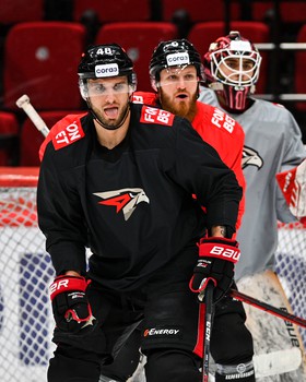 Тренировка «Авангарда» перед матчем со «Спартаком»