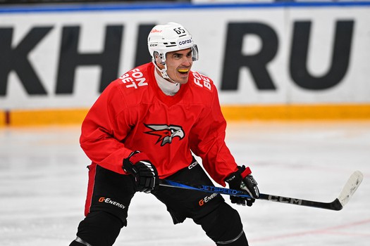 Раскатка «Авангарда» перед матчем в Минске