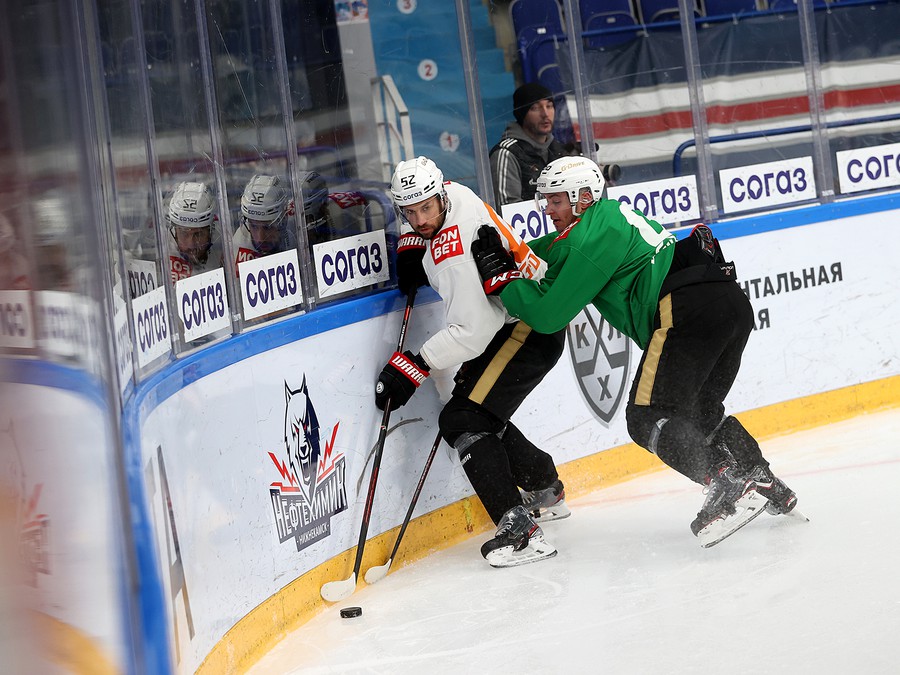 Раскатка «Авангарда» перед матчем в Нижнекамске