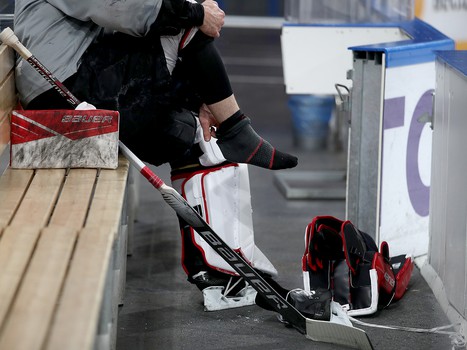 Тренировка «Авангарда» перед четвёртым матчем серии с «Металлургом»